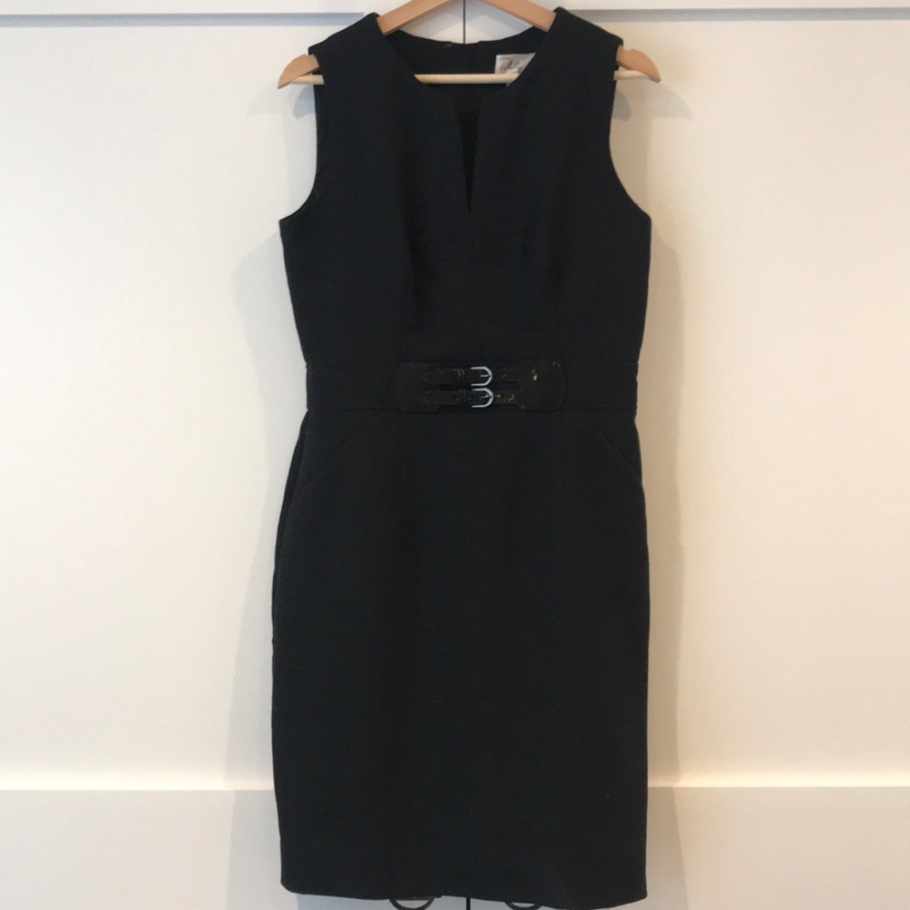 Milly Sleeveless Dress with Belt Detail (Size M)